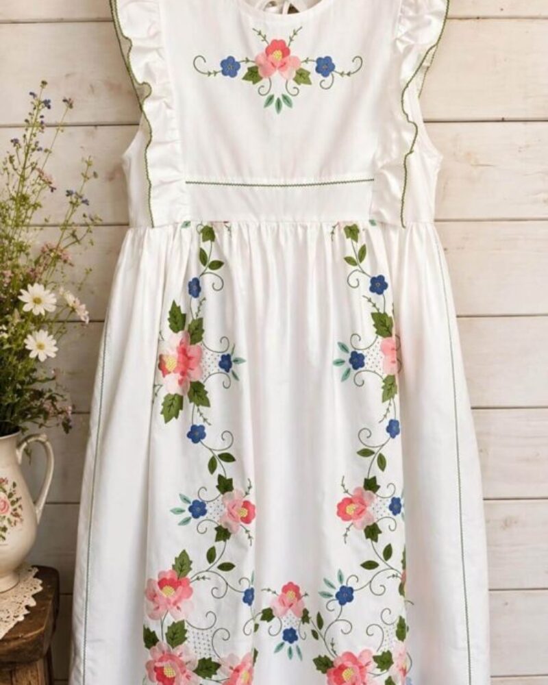 Folksy applique dress