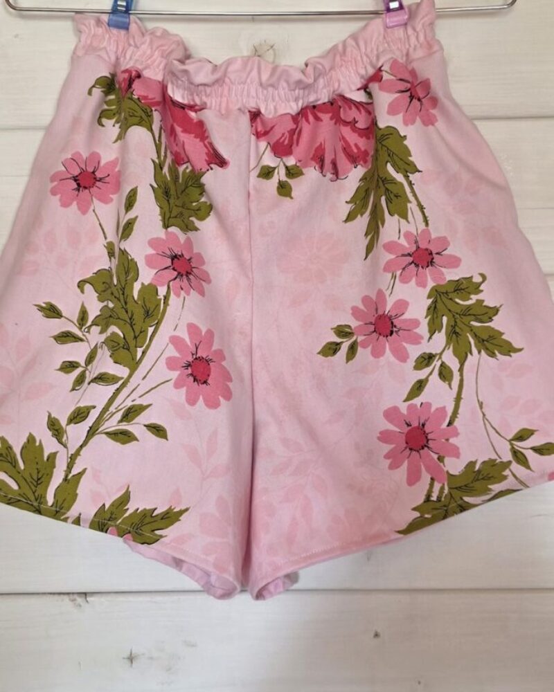 Pink floral shorts