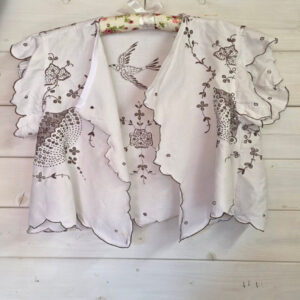 Boho vintage inspired open front top